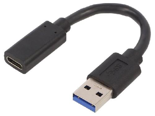 Cable - Connectique Pour Peripherique Adaptateur USB 3.1 USB A male vers USB C femelle 0.1m noir