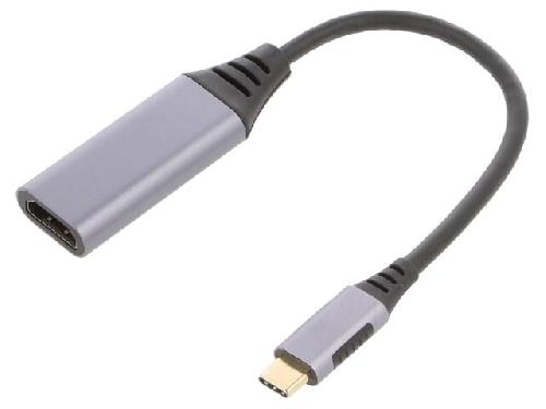 Cable - Connectique Pour Peripherique Adaptateur USB C3.0 prise male HDMI femelle 4K 3D UHD 0.15m - Noir