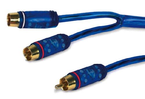 Adaptateur Y RCA Stereo Blinde Torsade 2 Canaux Serie 300N - 1 Male 2 Femelles - archives