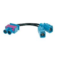 Adaptateurs Antenne Adaptateur Antenne 2X Fakra M 2X Fakra Z F compatible avec Audi Seat Skoda VW ap08