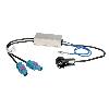 Adaptateurs Antenne Adaptateur antenne ISO 2 X Fakra Z Alimentation fantome compatible avec Audi Seat Skoda VW