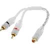 Adaptateurs et fiches RCA Adaptateur RCA 2xMales 1xFemelle