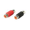 Adaptateurs et fiches RCA Connecteur RCA Femelle 1x Rouge 1x Noir