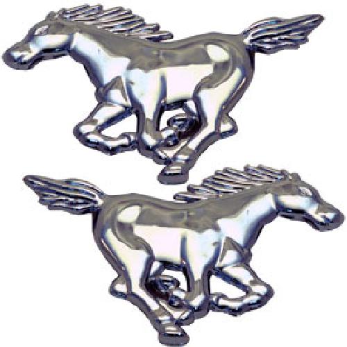 Stickers 3D Adhesif 2 chevaux Mustang - 10.5x7.5cm