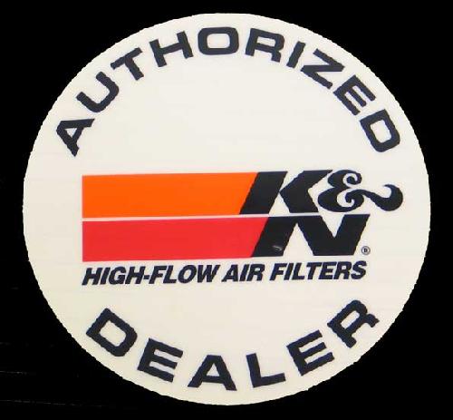 Stickers Multi-couleurs Adhesif Authorized Dealer KN - rond - 12cm - 89-0050