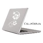 Adhesif compatible avec PC Portable -CALIFORNIA- Blanc - PROMO ADN - Car Deco