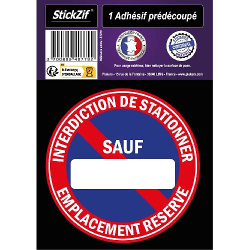 Stickers Multi-couleurs Adhesif Emplacement Reserve D 19,2 Cm