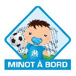 Stickers Multi-couleurs Adhesif Minot A Bord Olympique De Marseille