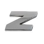 Adhesif Sticker 3D Chrome Lettre Z - 23x27mm x10