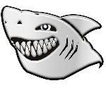 Stickers 3D Adhesif Sticker 3D - Requin - 6x8cm- Dents de la mer