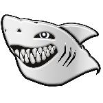 Adhesif Sticker 3D - Requin - 6x8cm- Dents de la mer