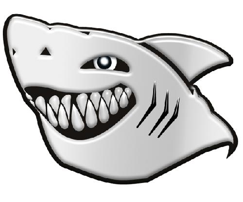 Stickers 3D Adhesif Sticker 3D - Requin - 6x8cm- Dents de la mer