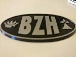 Stickers 3D Adhesif Sticker - Embleme BZH 3D - 4.5x7.4cm - Argent sur fond noir - Breizh