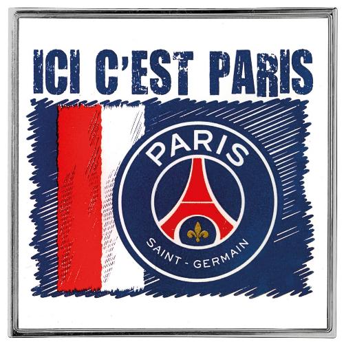 Stickers 3D Adhesif Sticker - Embleme PSG Ici c'est Paris - Paris Saint Germain