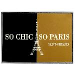 Adhesif Sticker - Embleme PSG So Chic So Paris Premium Noir et Or - Paris Saint Germain