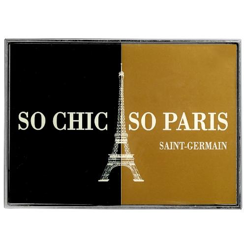 Stickers 3D Adhesif Sticker - Embleme PSG So Chic So Paris Premium Noir et Or - Paris Saint Germain