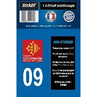 Adhesifs & Stickers 1 Adhesif Moto Region Departement 09 OCCITANIE