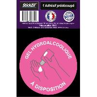 Adhesifs & Stickers 1 Adhesif Pre-Decoupe GEL Hydro Alcoolique A Disposition