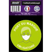 Adhesifs & Stickers 1 Adhesif Pre-Decoupe PORT Du Masque Obligatoire