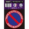 Adhesifs & Stickers 1 Adhesif Pre-Decoupe PRIERE De Ne Pas Stationner Diametre 20cm