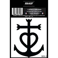 Adhesifs & Stickers 1 Adhesif Region SYMBOLE Croix DE CAMARGUE NOIRE