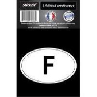 Adhesifs & Stickers 1 Autocollant Ovale F