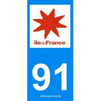 Adhesifs & Stickers 1 autocollant Region Departement 91 x2
