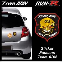 Adhesifs & Stickers 1 Autocollant TEAM ADN - Format Ecusson 10cm