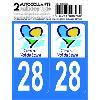 Adhesifs & Stickers 10x Autocollant departement 28 - CENTRE VAL