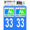 Adhesifs & Stickers 10x Autocollant departement 33 - GIRONDE