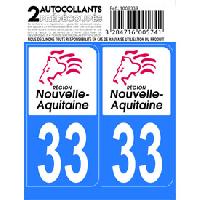 Adhesifs & Stickers 10x Autocollant departement 33 - NOUVELLE AQUITAINE Adhesifs & Stickers 10x Autocollant departement 33 - NOUVELLE AQUITAINE
