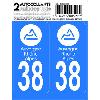 Adhesifs & Stickers 10x Autocollant departement 38 - AUVERGNE RHONE ALPES -x2-