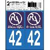 Adhesifs & Stickers 10x Autocollant Departement 42 - Loire -x2-