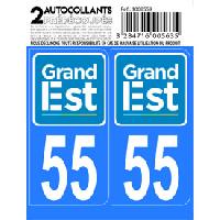 Adhesifs & Stickers 10x Autocollant departement 55 - GRAND EST Adhesifs & Stickers 10x Autocollant departement 55 - GRAND EST