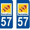 Adhesifs & Stickers 10x Autocollant departement 57 - MOSELLE