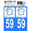 Adhesifs & Stickers 10x Autocollant departement 59 - HAUTS DE France
