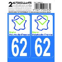 Adhesifs & Stickers 10x Autocollant departement 62 - HAUTS DE France Adhesifs & Stickers 10x Autocollant departement 62 - HAUTS DE France