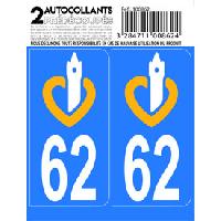 Adhesifs & Stickers 10x Autocollant departement 62 - PAS DE CALAIS Adhesifs & Stickers 10x Autocollant departement 62 - PAS DE CALAIS