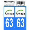 Adhesifs & Stickers 10x Autocollant departement 63 - AUVERGNE