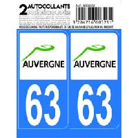 Adhesifs & Stickers 10x Autocollant departement 63 - AUVERGNE Adhesifs & Stickers 10x Autocollant departement 63 - AUVERGNE