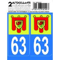 Adhesifs & Stickers 10x Autocollant departement 63 - BLASON AUVERGNE Adhesifs & Stickers 10x Autocollant departement 63 - BLASON AUVERGNE