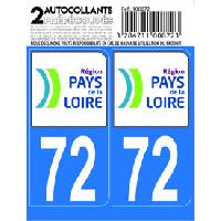 Adhesifs & Stickers 10x Autocollant departement 72 - PAYS DE LA LOIRE Adhesifs & Stickers 10x Autocollant departement 72 - PAYS DE LA LOIRE