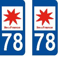 Adhesifs & Stickers 10x Autocollant departement 78 - YVELINES -x2- Adhesifs & Stickers 10x Autocollant departement 78 - YVELINES -x2-