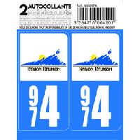 Adhesifs & Stickers 10x Autocollant departement 974 - LA REUNION -x2- Adhesifs & Stickers 10x Autocollant departement 974 - LA REUNION -x2-