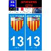 Adhesifs & Stickers 2 autocollants City 13