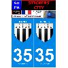 Adhesifs & Stickers 2 autocollants City 35
