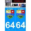 Adhesifs & Stickers 2 autocollants City 64