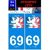 Adhesifs & Stickers 2 autocollants City 69