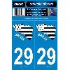 Adhesifs & Stickers 2 Autocollants Departement 29 Carte Bretagne SR29-2