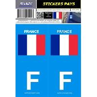 Adhesifs & Stickers 2 autocollants Pays drapeau FRANCE